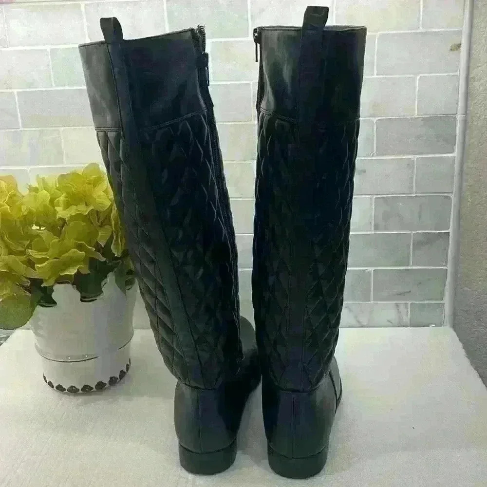Bass Quincy Size 7.5” Women’s Black Quilted16”tall, Excellent Condition - Picture 8 of 11